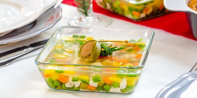 Рецепт заливного мозаика