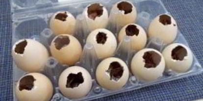 Шаг 1: заливного в яичной скорлупе