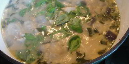 Шаг 4: зеленое, горячее карри с баклажанами и курицей