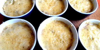 Шаг 21: сливочного жульена с ветчиной и грибами