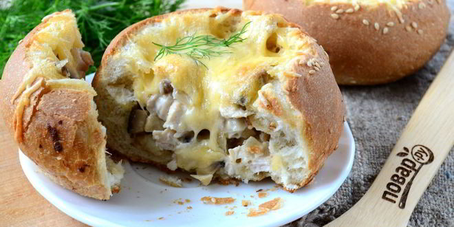 Рецепт жульена в булочках